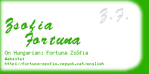 zsofia fortuna business card