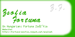 zsofia fortuna business card